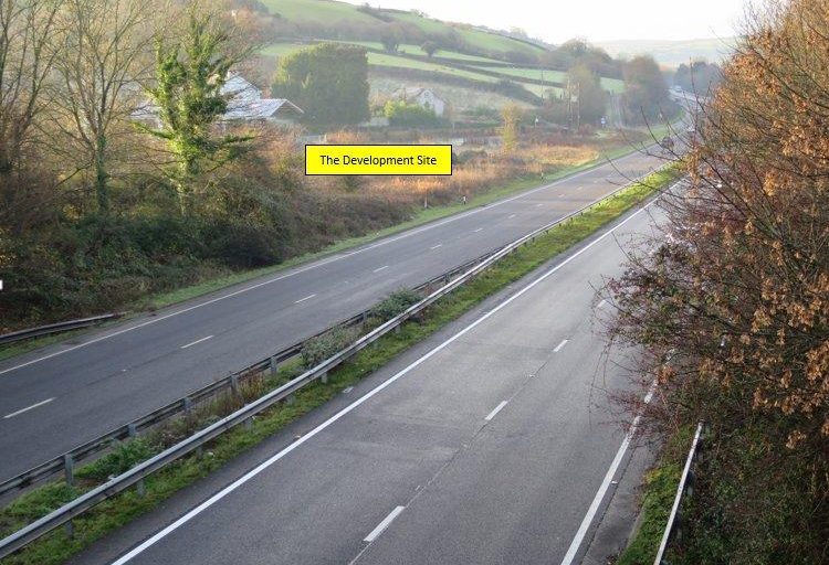 Commercial Development Site For Sale adjacent to A38 at Ashburton
