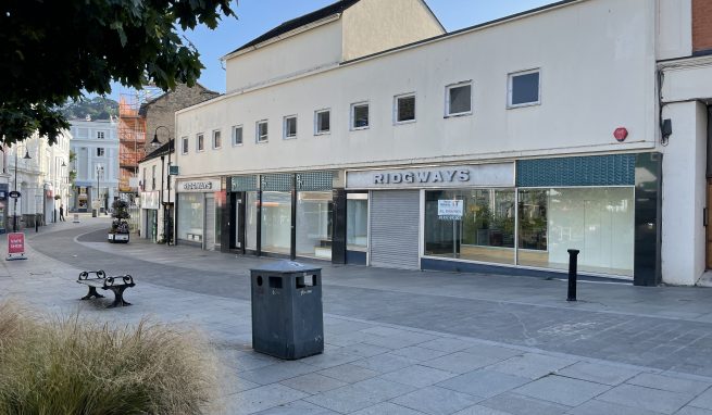 Prominent Newton Abbot Town Centre Retail premises with substantial Storage to the rear and Offices and Storage over