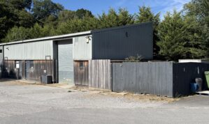 Light Industrial / Storage Unit with Parking and a useful fenced Yard area adjoining in the Teign Valley on the edge of Exeter
