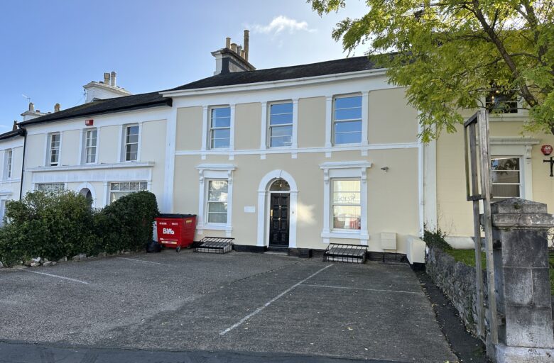 Freehold Grade ll Listed Office Building in St Pauls Road in the centre of Newton Abbot with 5 car parking spaces