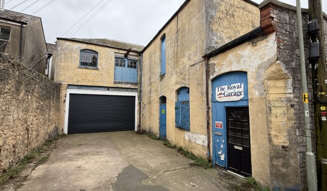 Town Centre Ground Floor Garage / Workshop with Large Studio Over with Development Potential